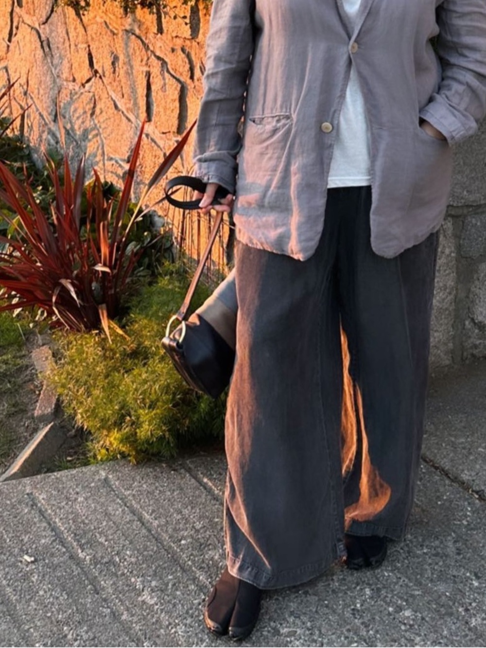 Jane and Delancey Wide-Leg Grey Paperbag Waist Pants - Picture 14 of 14